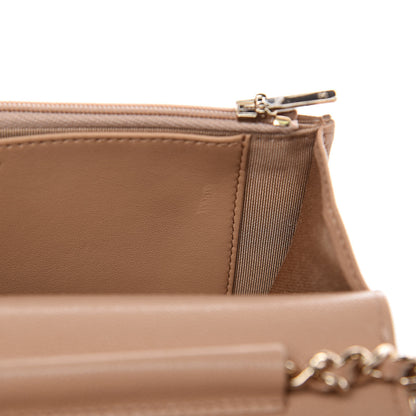 Chanel Caviar Quilted Wallet On Chain WOC Beige 9 of 13