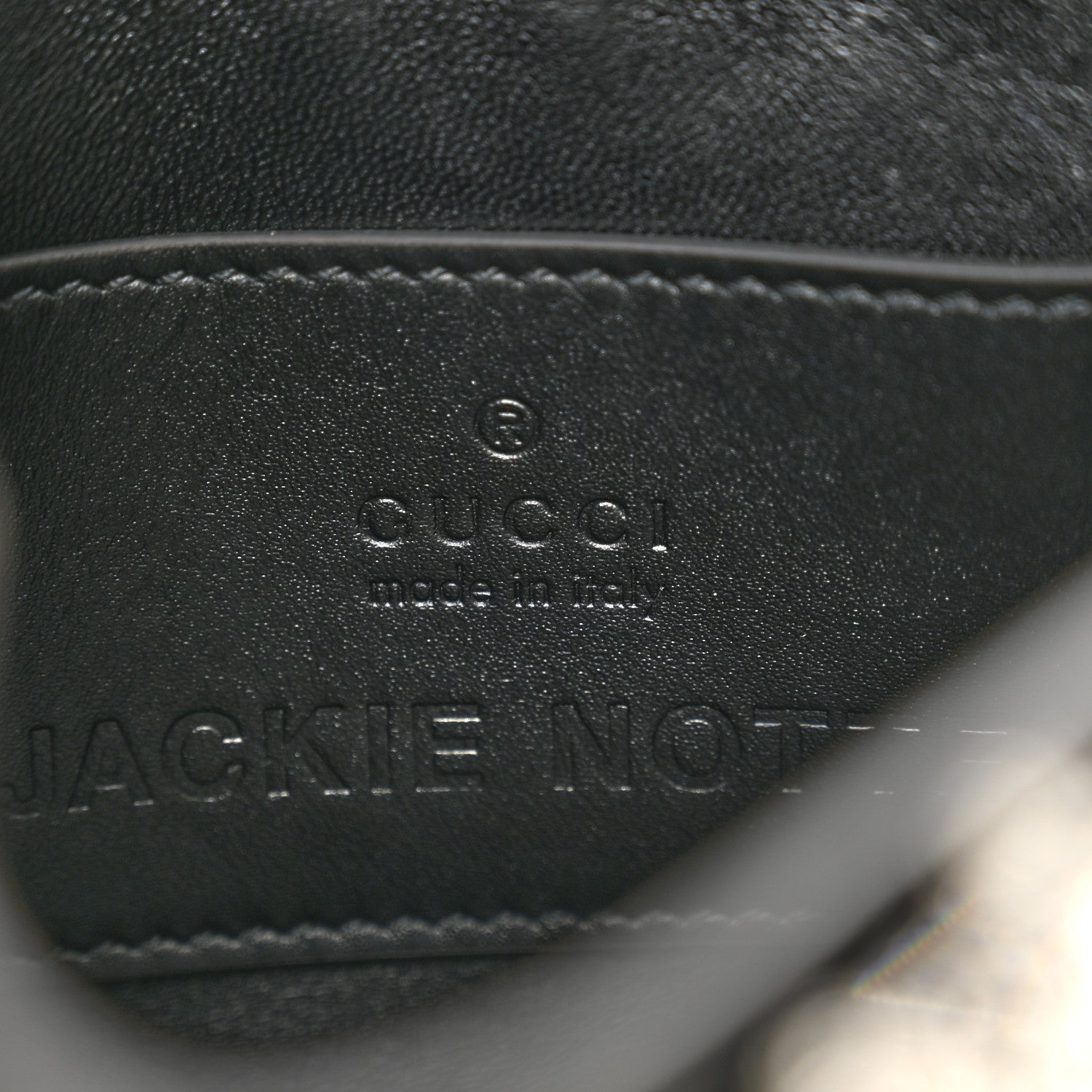 Gucci Calfskin Crystal Mini Jackie Notte Bag Black 6 of 12