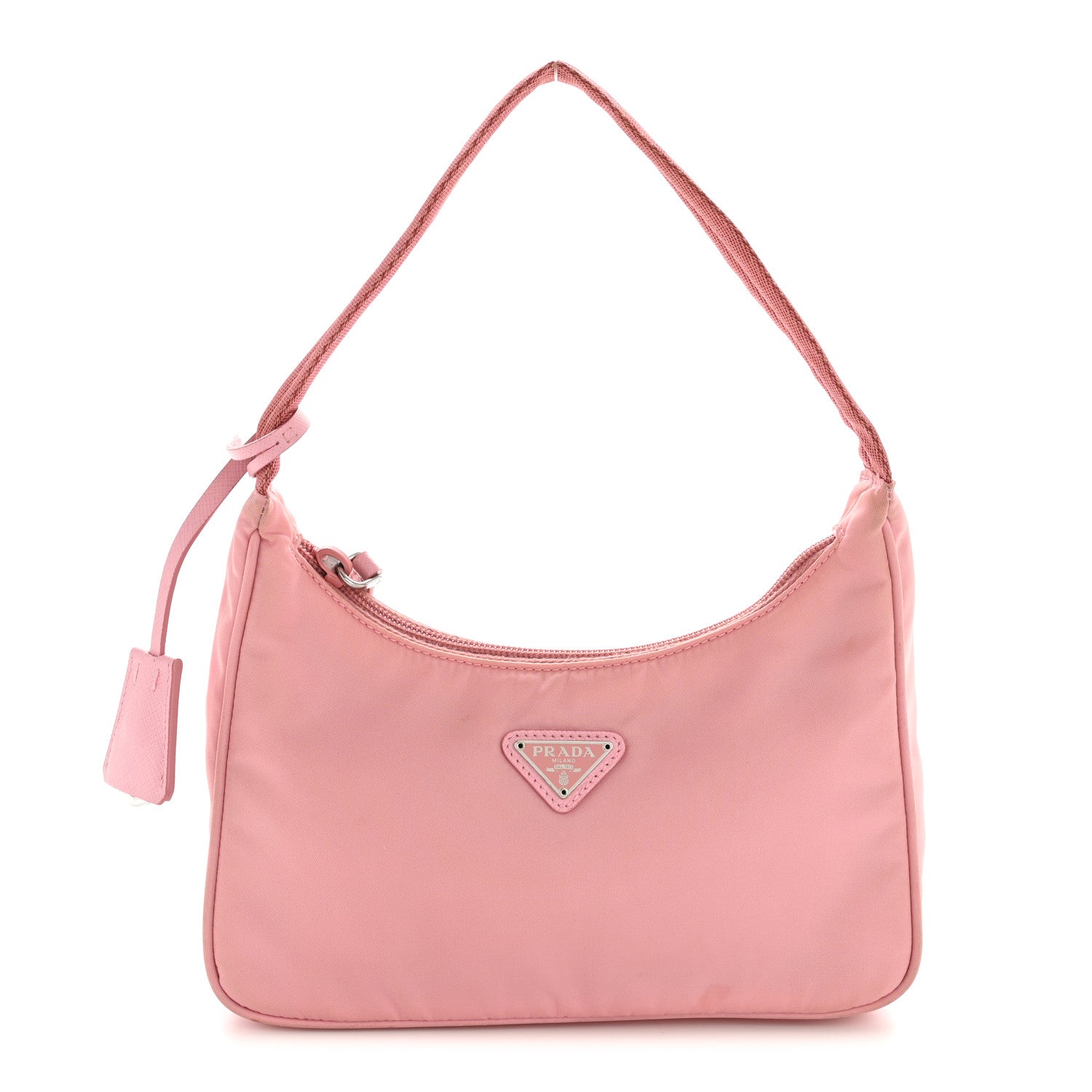Prada Tessuto Nylon Saffiano Mini Re-Edition 2000 Bag Rosa Rosa 1 of 12