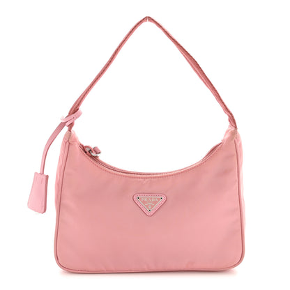 Prada Tessuto Nylon Saffiano Mini Re-Edition 2000 Bag Rosa Rosa 1 of 12