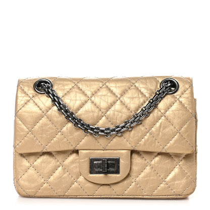 Chanel Metallic Calfskin Quilted 2.55 Reissue 224 Flap Gold 1 of 10