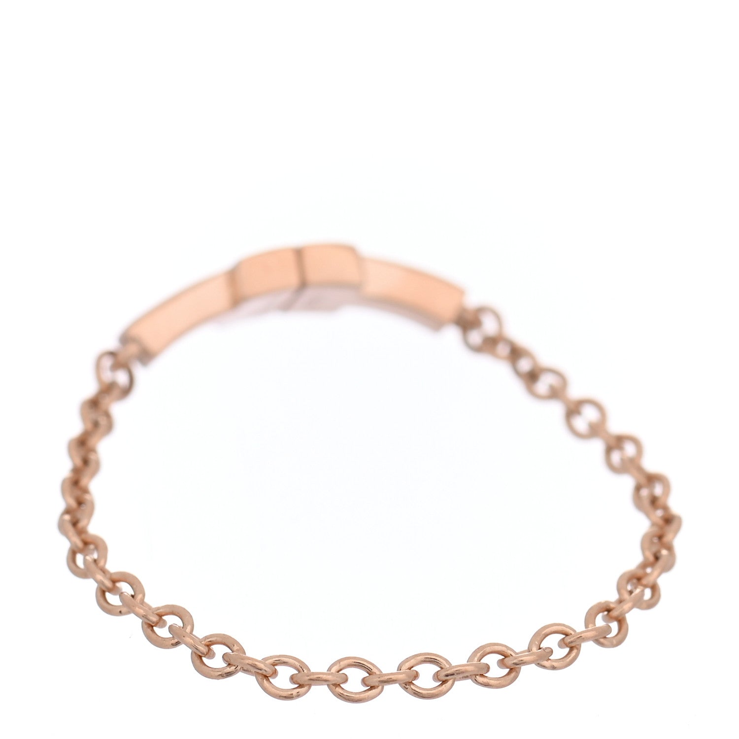 Tiffany 18K Rose Gold T Chain Ring 54 7 3 of 5