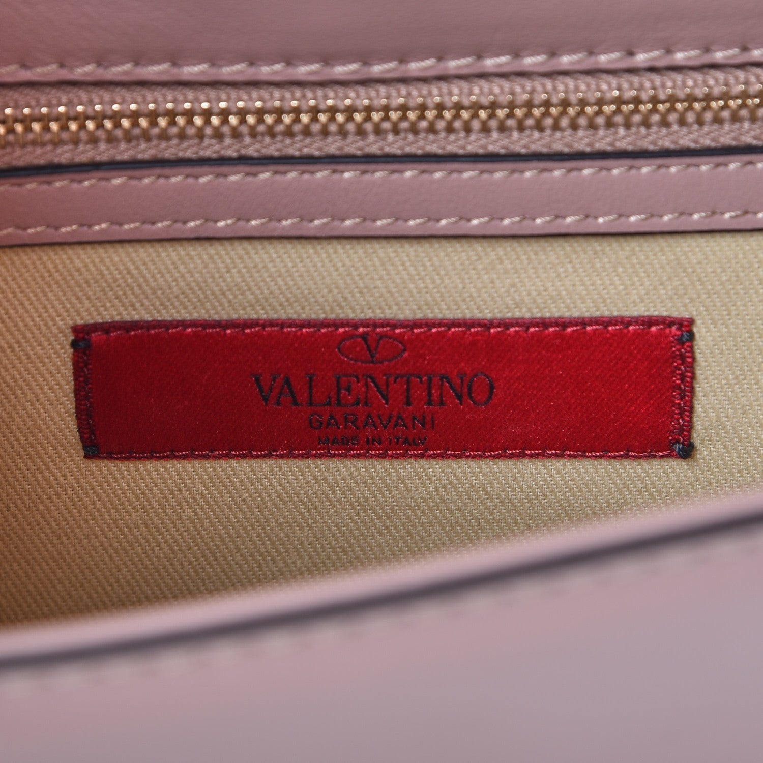 Valentino Garavani Vitello Small Glam Lock Rockstud Flap Poudre 7 of 8