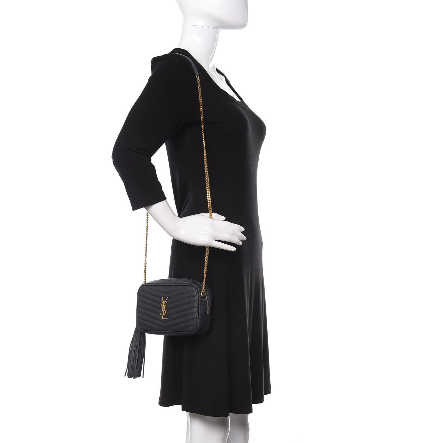 Grain De Poudre Matelasse Monogram Mini Lou Camera Bag Dark Smog