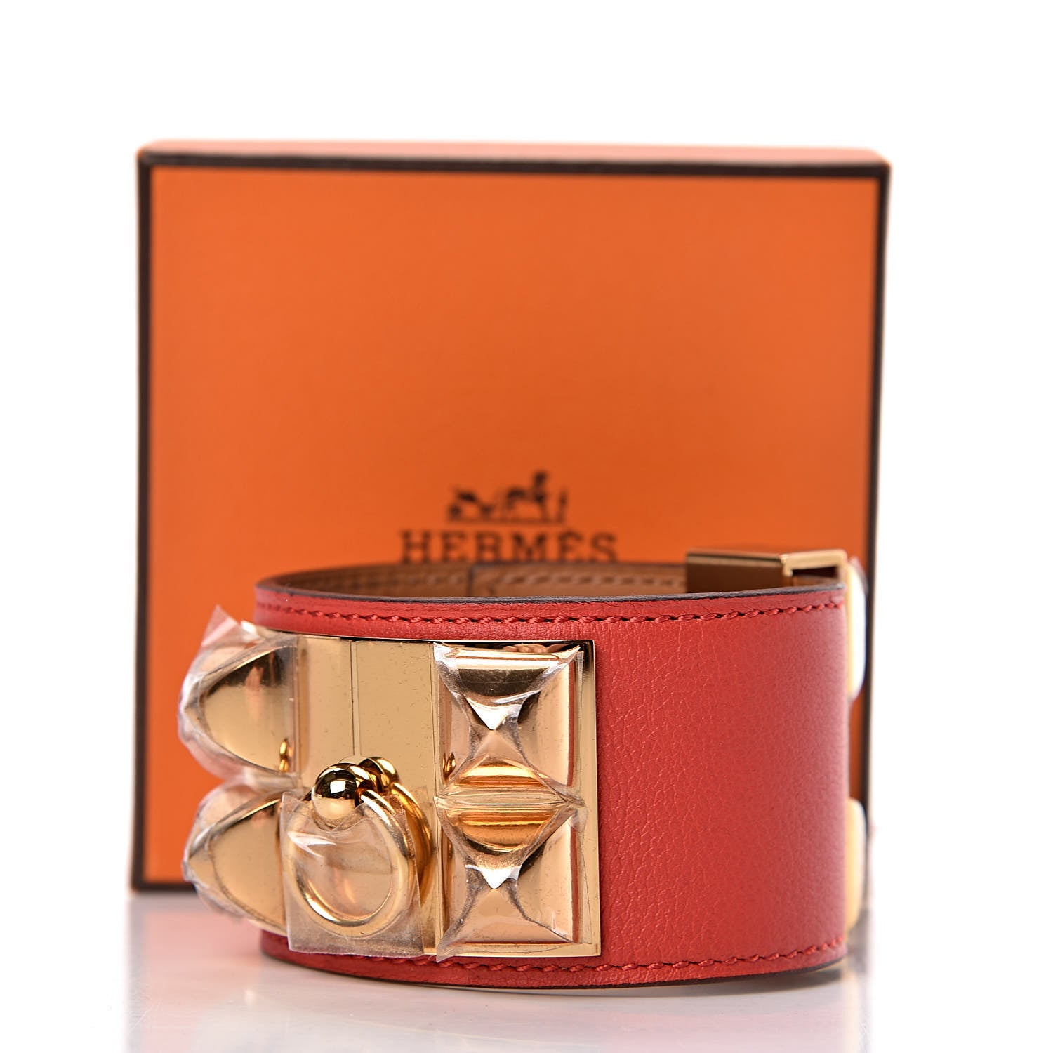 Hermes Swift Collier de Chien CDC Bracelet S Rouge Tomate 6 of 6