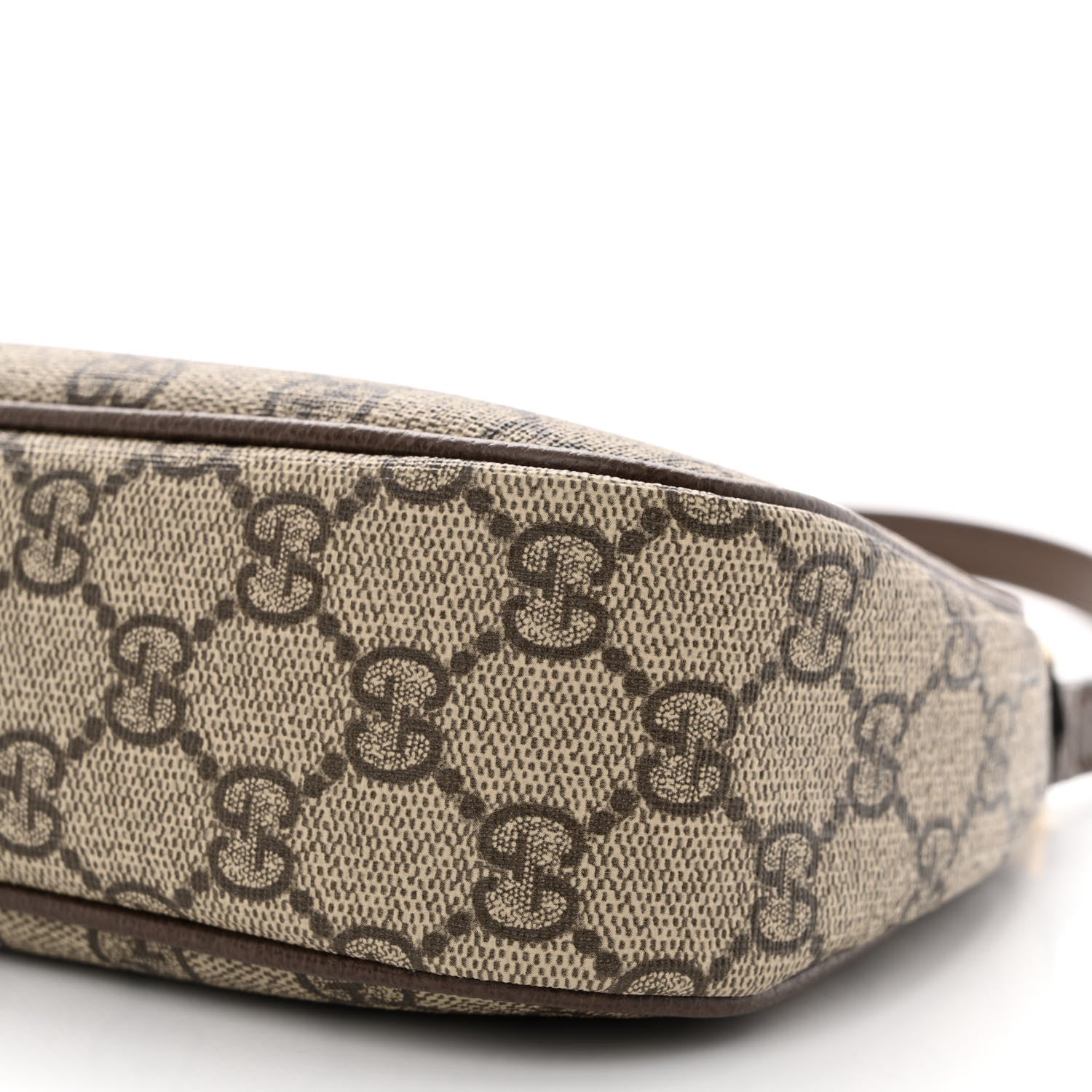 Gucci GG Supreme Monogram Textured Dollar Calfskin Small Ophidia Hobo Beige Ebony New Acero 10 of 11