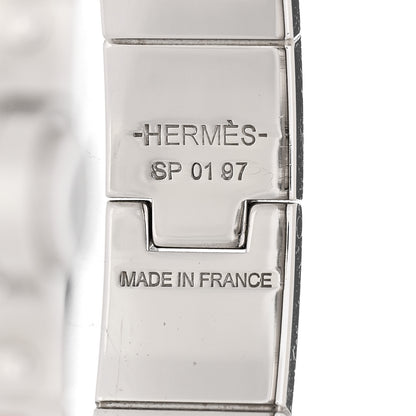 Hermes Enamel Printed Narrow Charniere Couvertures Nouvelles Hinged Bracelet S 4 of 7