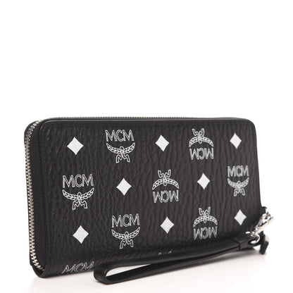 MCM Visetos Zip Around Wallet Black 2 of 9