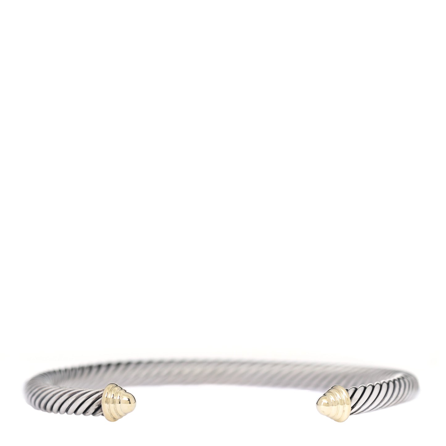 Sterling Silver 14K Yellow Gold 5mm Cable Classics Bracelet