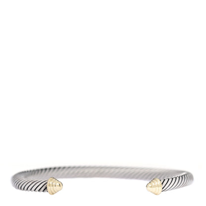 David Yurman Sterling Silver 14K Yellow Gold 5mm Cable Classics Bracelet 1 of 4