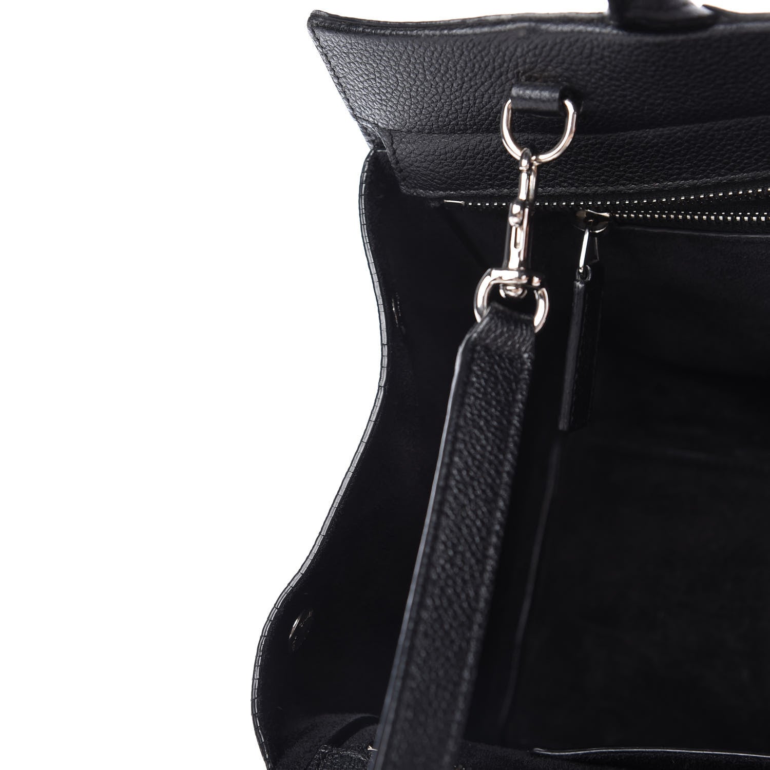 Saint Laurent Grained Calfskin Small Cabas Rive Gauche Black 12 of 13