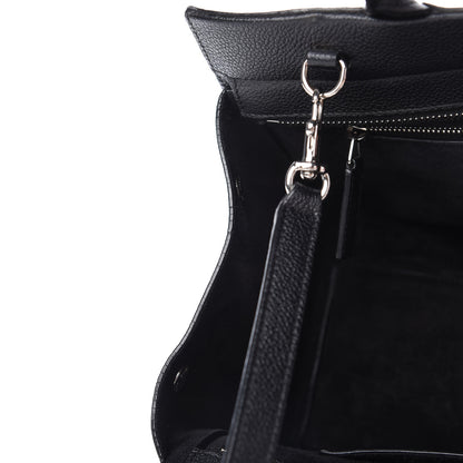 Saint Laurent Grained Calfskin Small Cabas Rive Gauche Black 12 of 13