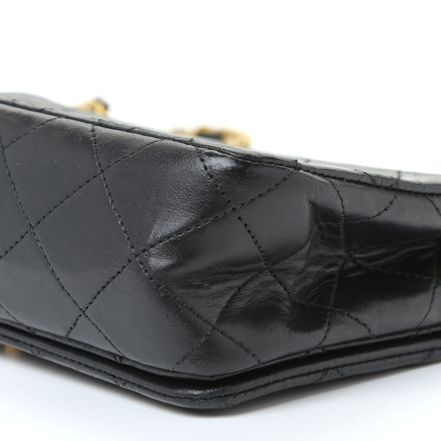 Lambskin Quilted Mini Flap Black