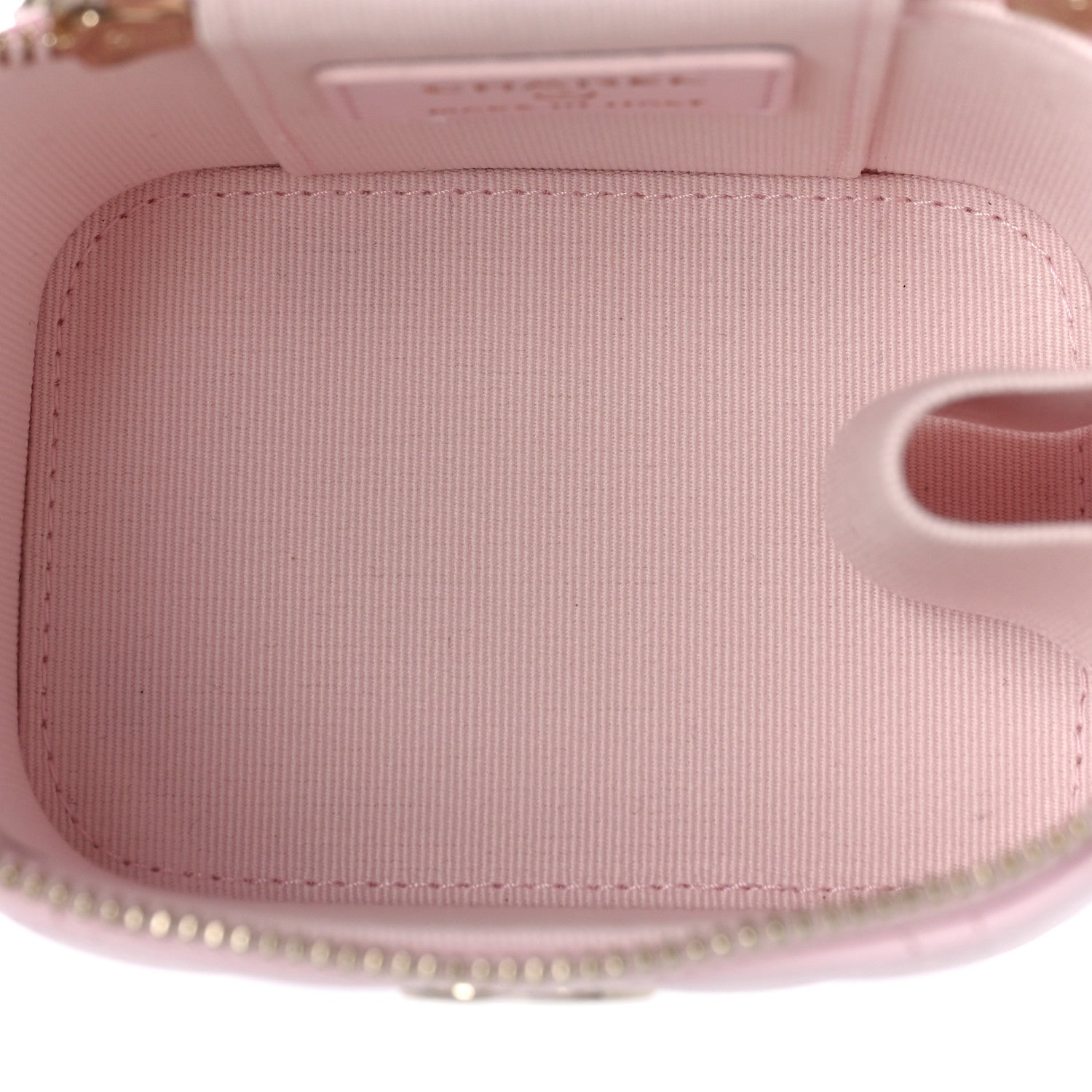 Chanel Lambskin Quilted Mini Top Handle Vanity Case With Chain Light Pink 6 of 11