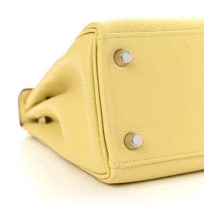 Hermes Togo Kelly Retourne 25 Jaune Poussin 9 of 11