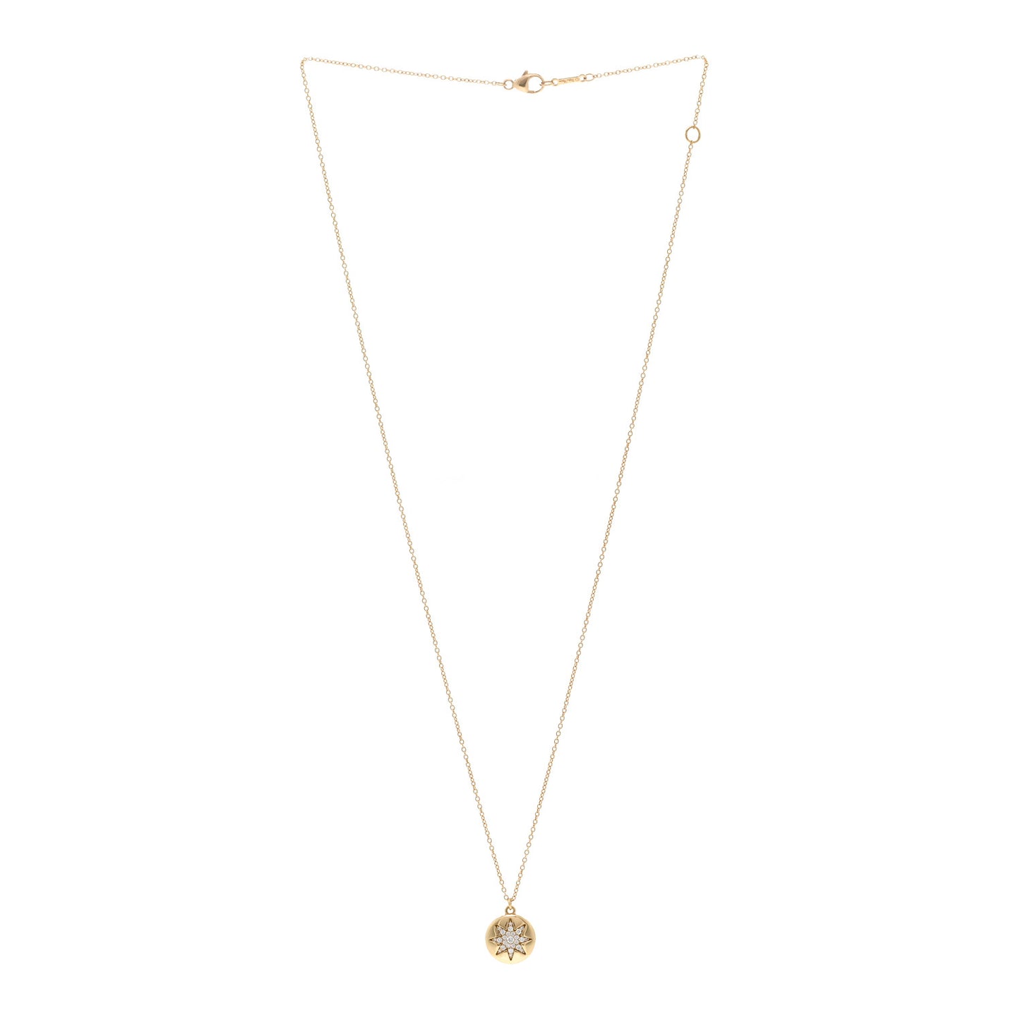 18K Yellow Gold Diamond Paloma Picasso Venezia Stella Pendant Necklace