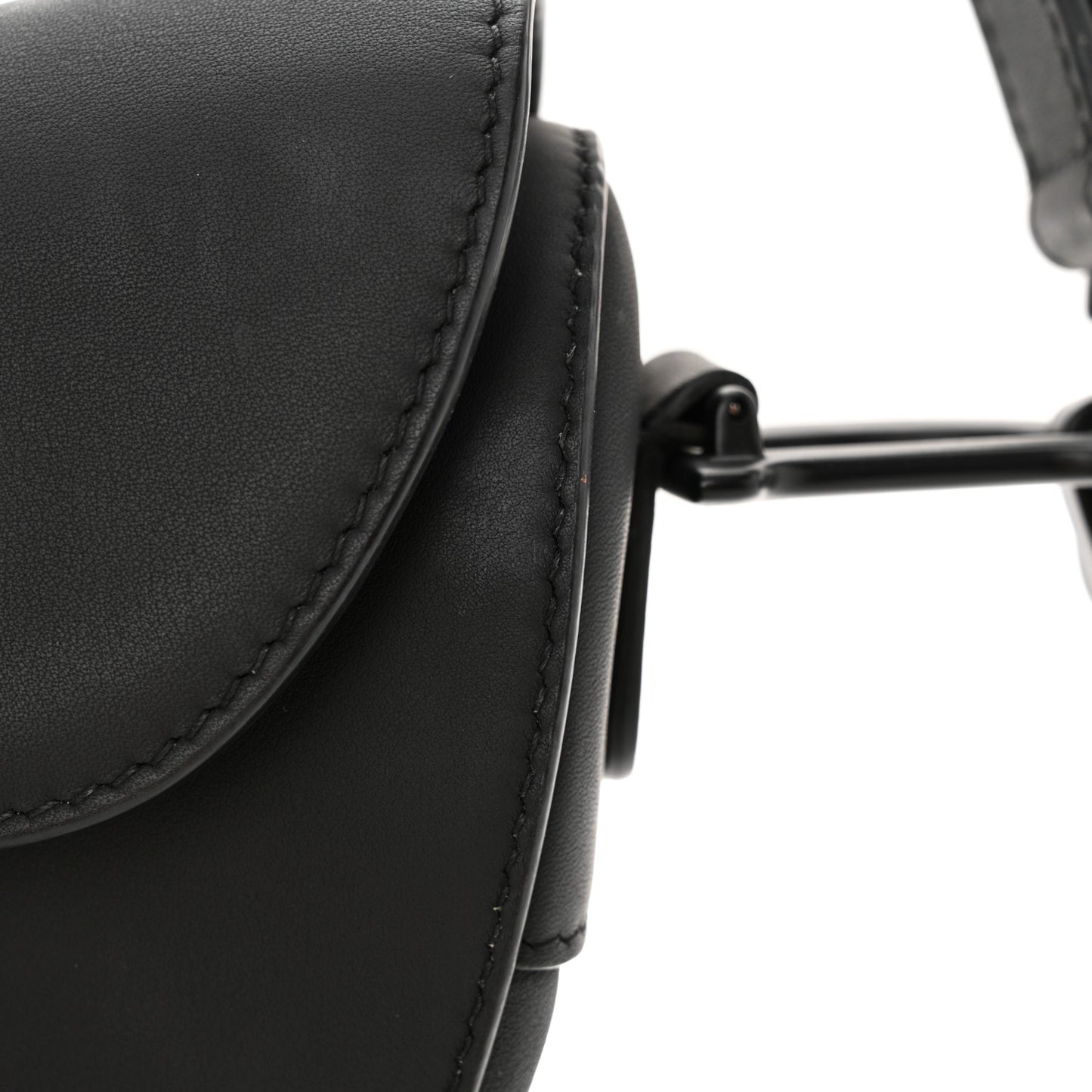 Ultra Matte Calfskin Saddle Bag Black