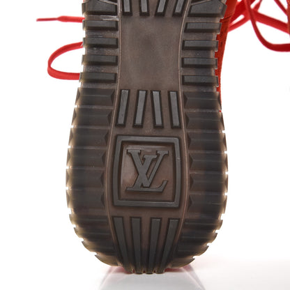 Louis Vuitton Nubuck Calfskin Perforated Run Away Sneakers 35.5 Rouge 10 of 11