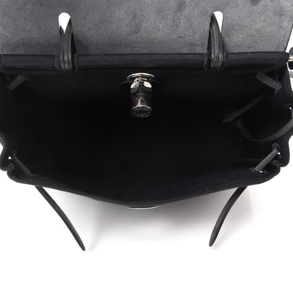 Hermes Military Toile Vache Hunter Herbag Zip PM 31 Black 5 of 10