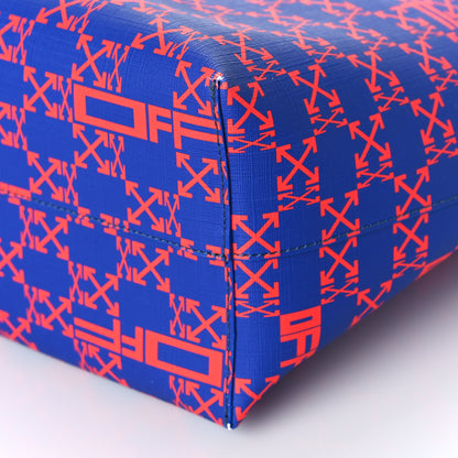 Off-White Coated Canvas Arrow Print Day Off Tote Bag Cobalt Blue 10 of 10