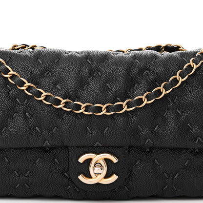 Chanel Caviar Wild Stitch Flap Black 8 of 10