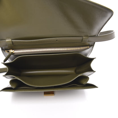 Celine Box Calfskin Medium Classic Box Flap Bag Army Green 5 of 11