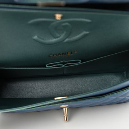 Chanel Iridescent Caviar Quilted Medium Double Flap Green 5 of 11