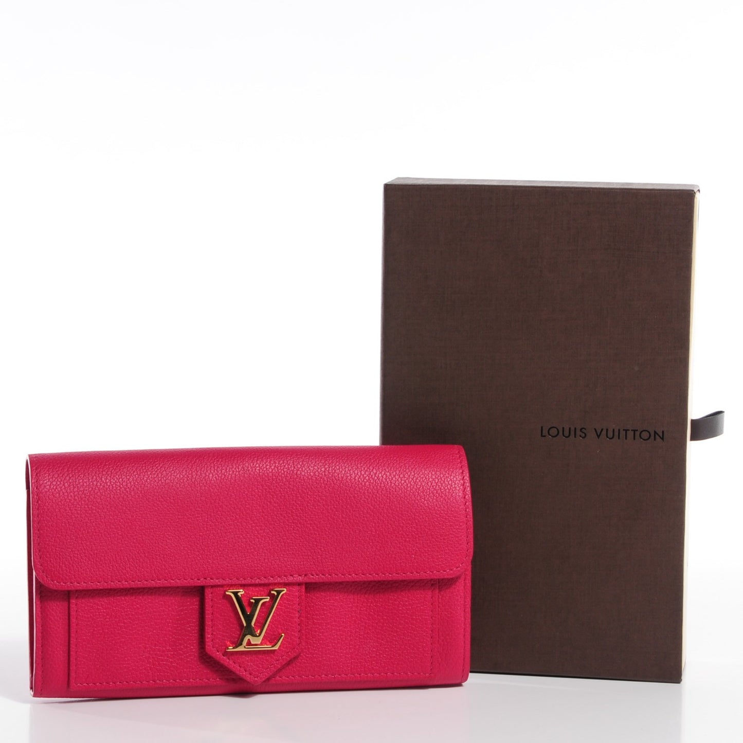 Calfskin Lockme Wallet Dahlia