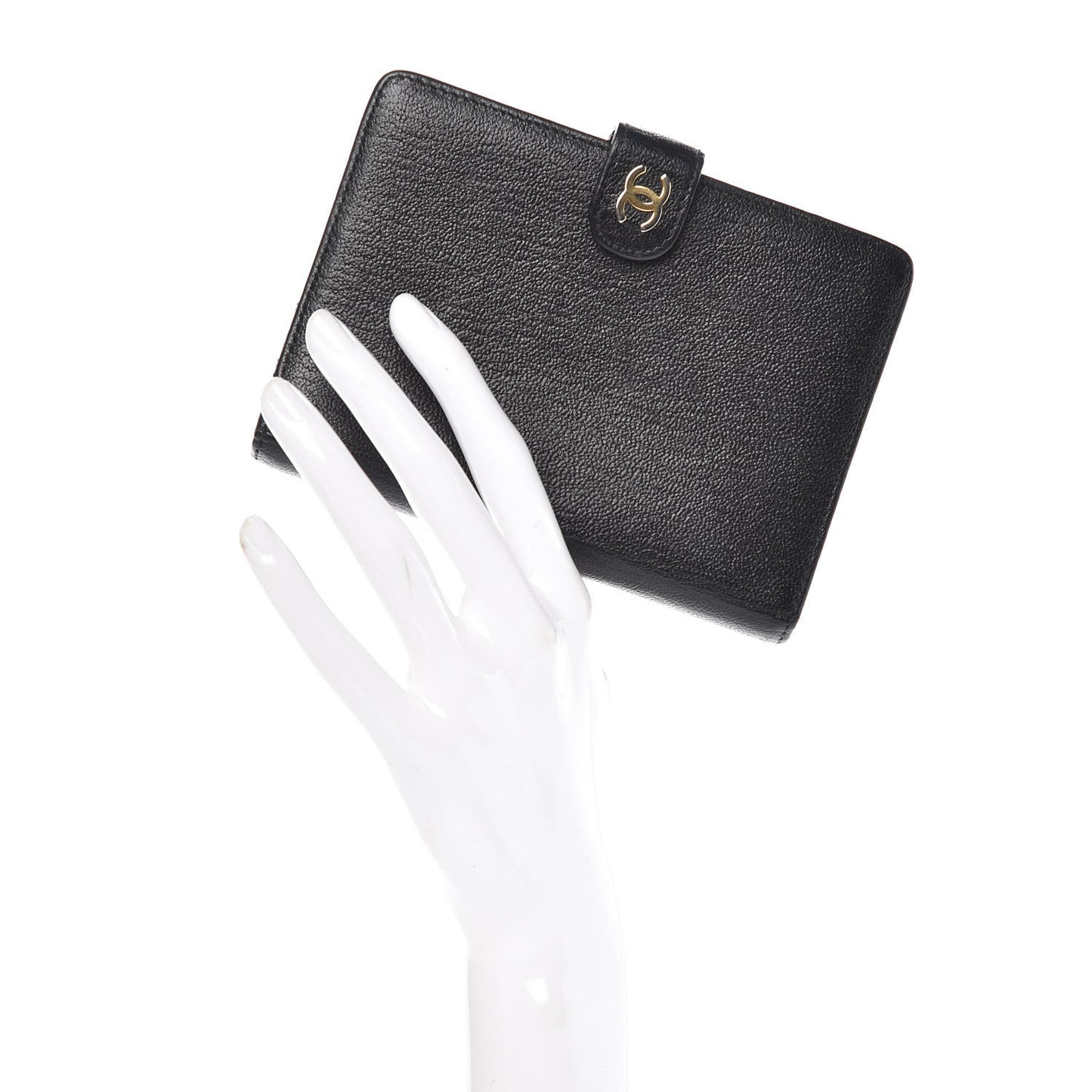 Goatskin Small Ring Agenda Planner Black
