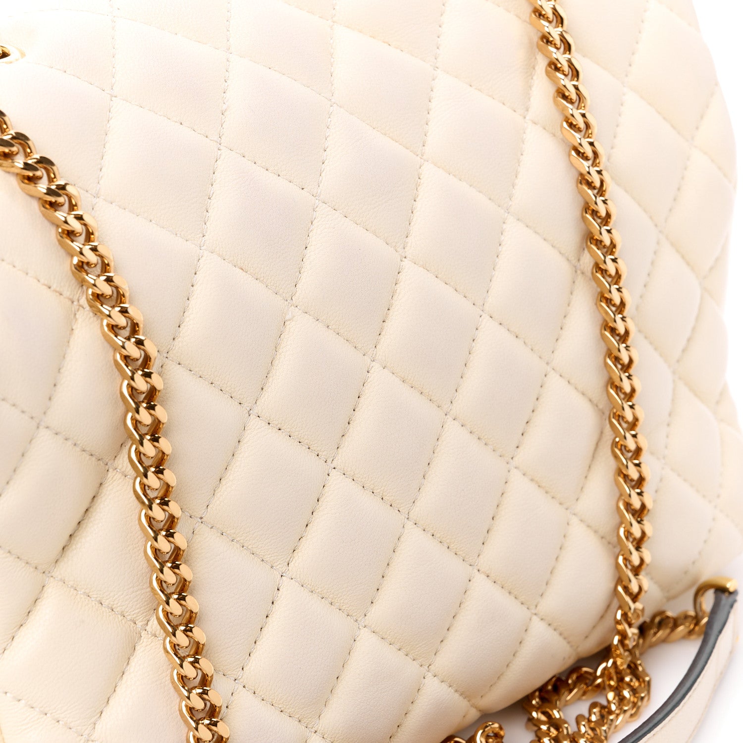Versace Nappa Quilted Medusa Chain Crossbody Beige 16 of 16