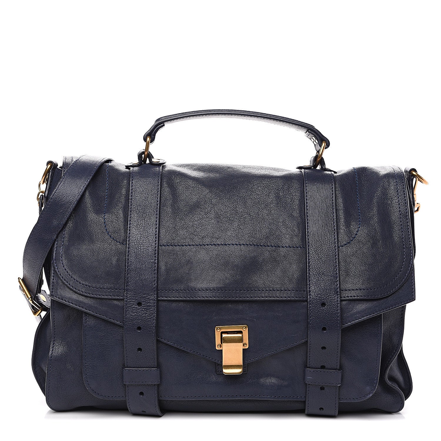 Proenza Schouler Lambskin Large PS1 Satchel Midnight 1 of 10