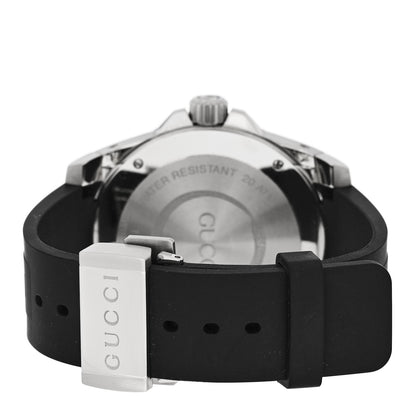 Gucci Stainless Steel Rubber 45mm Dive Quartz Watch Black 3 of 4