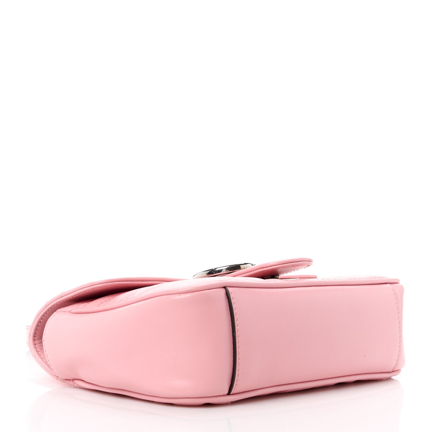 Calfskin Matelasse Mini GG Marmont Shoulder Bag Wild Rose