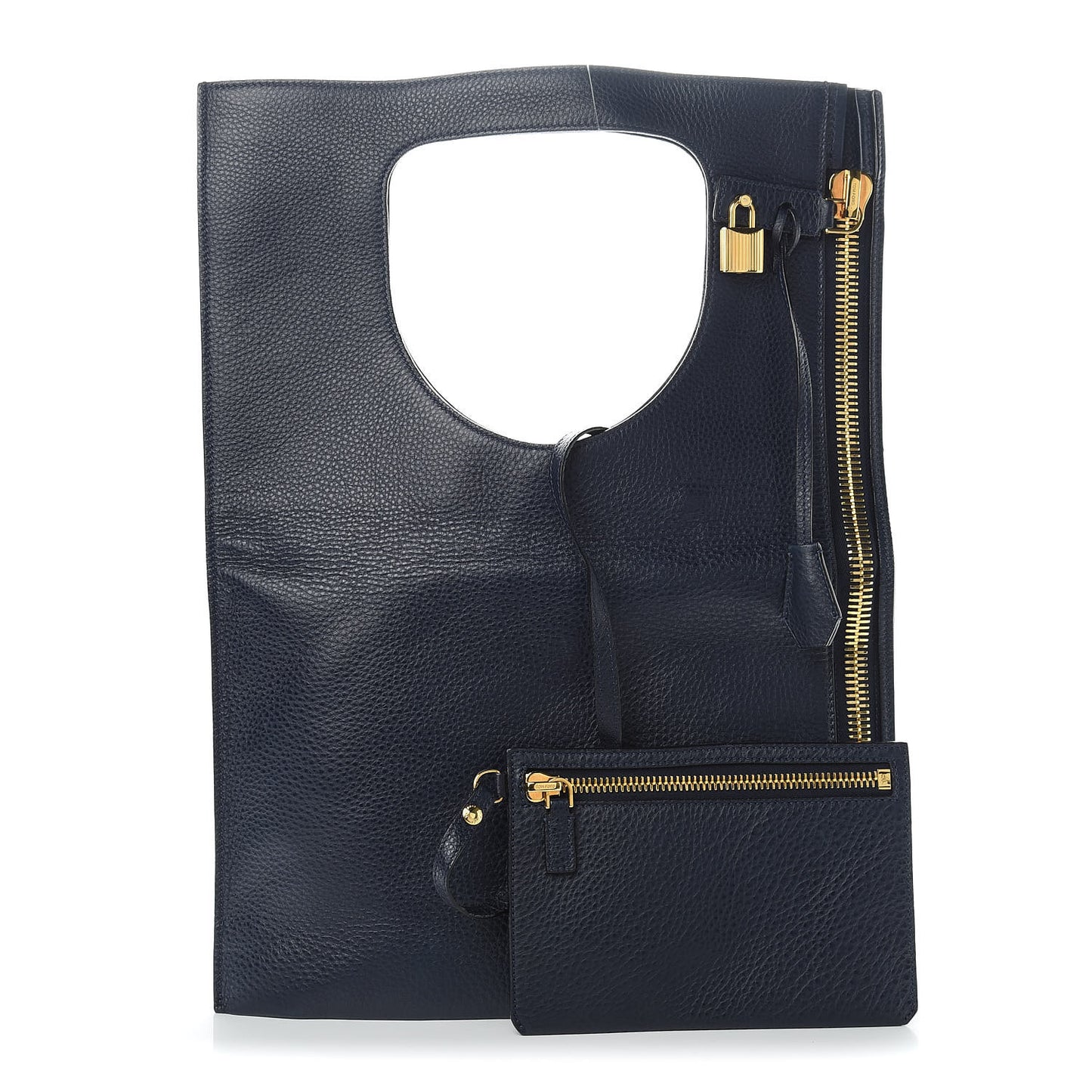 Calfskin Small Alix Padlock Zip Shoulder Bag Sapphire Blue