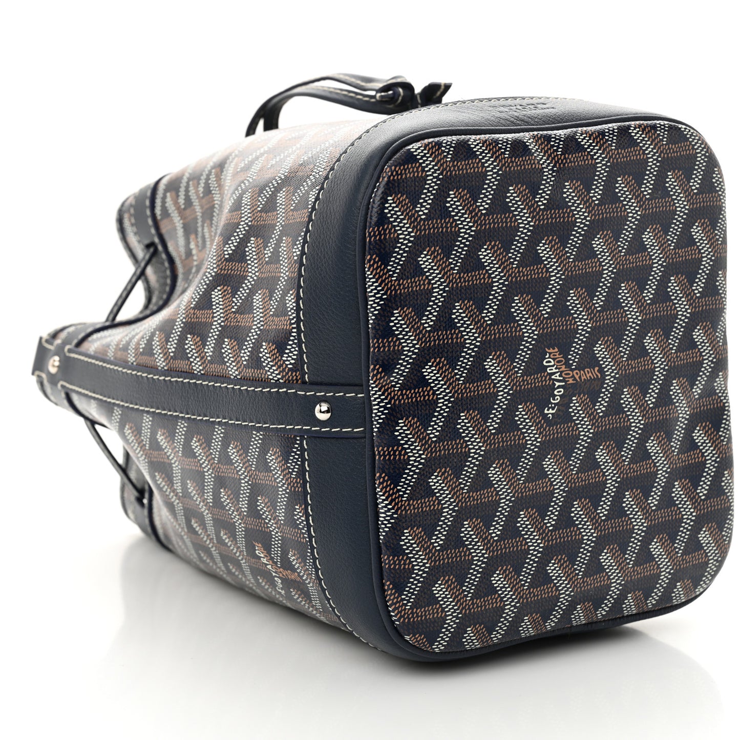 Goyardine Petit Flot Bucket Bag PM Navy