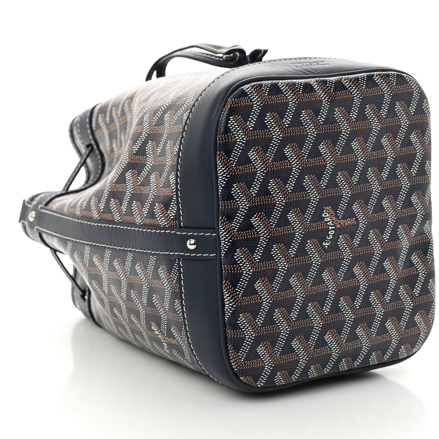 Goyard Goyardine Petit Flot Bucket Bag PM Navy 8 of 9