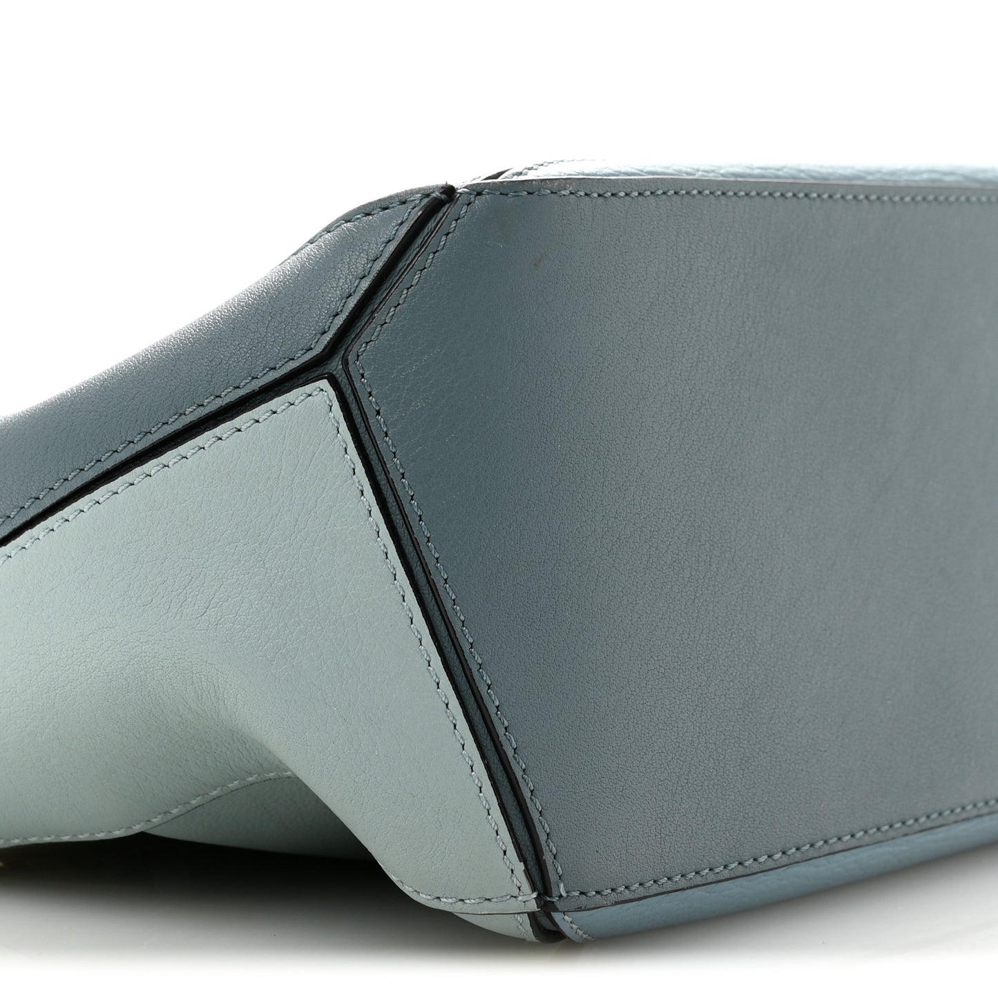 Calfskin Small Puzzle Bag Aqua Light Blue Stone Blue