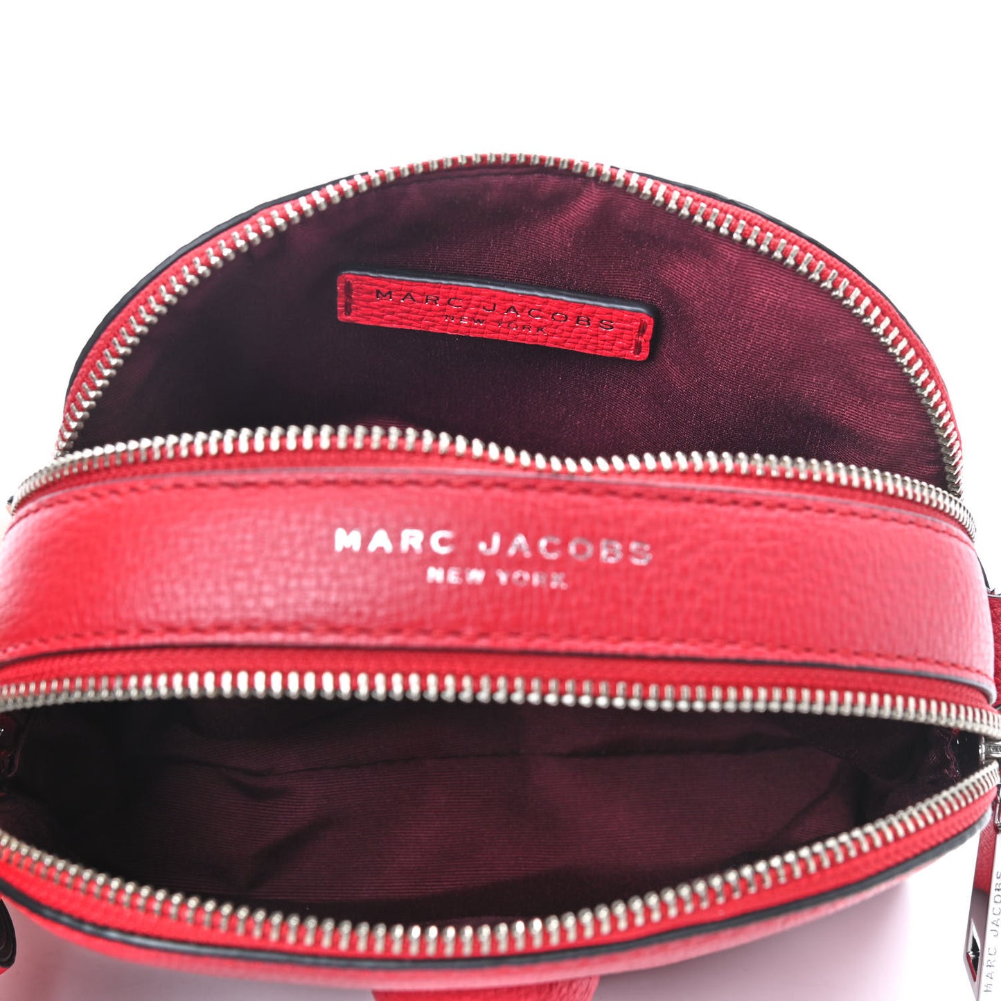 Calfskin Shutter Camera Crossbody Bag Red