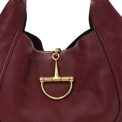 Gucci Grained Calfskin Softbit Maxi Shoulder Bag Rosso Ancora Red 8 of 11