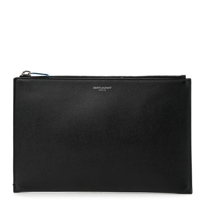 Saint Laurent Grain de Poudre Mini Tablet Holder Black 1 of 9