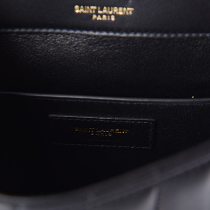 Saint Laurent Lambskin Matelasse Monogram Medium Vicky Chain Bag Black 6 of 8