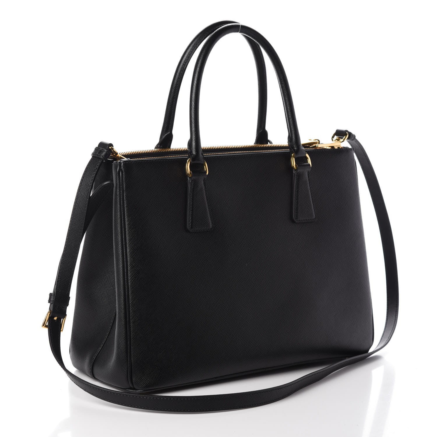 Prada Saffiano Medium Galleria Double Zip Tote Black 4 of 9