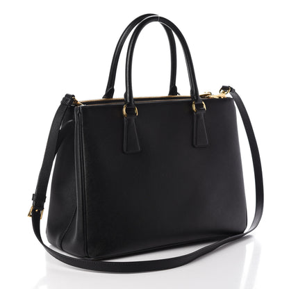 Prada Saffiano Medium Galleria Double Zip Tote Black 4 of 9