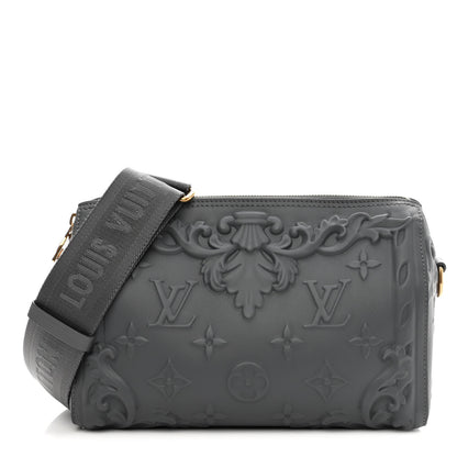 Louis Vuitton Calfskin Debossed Monogram Versailles City Keepall Dark Shadow Grey 1 of 7