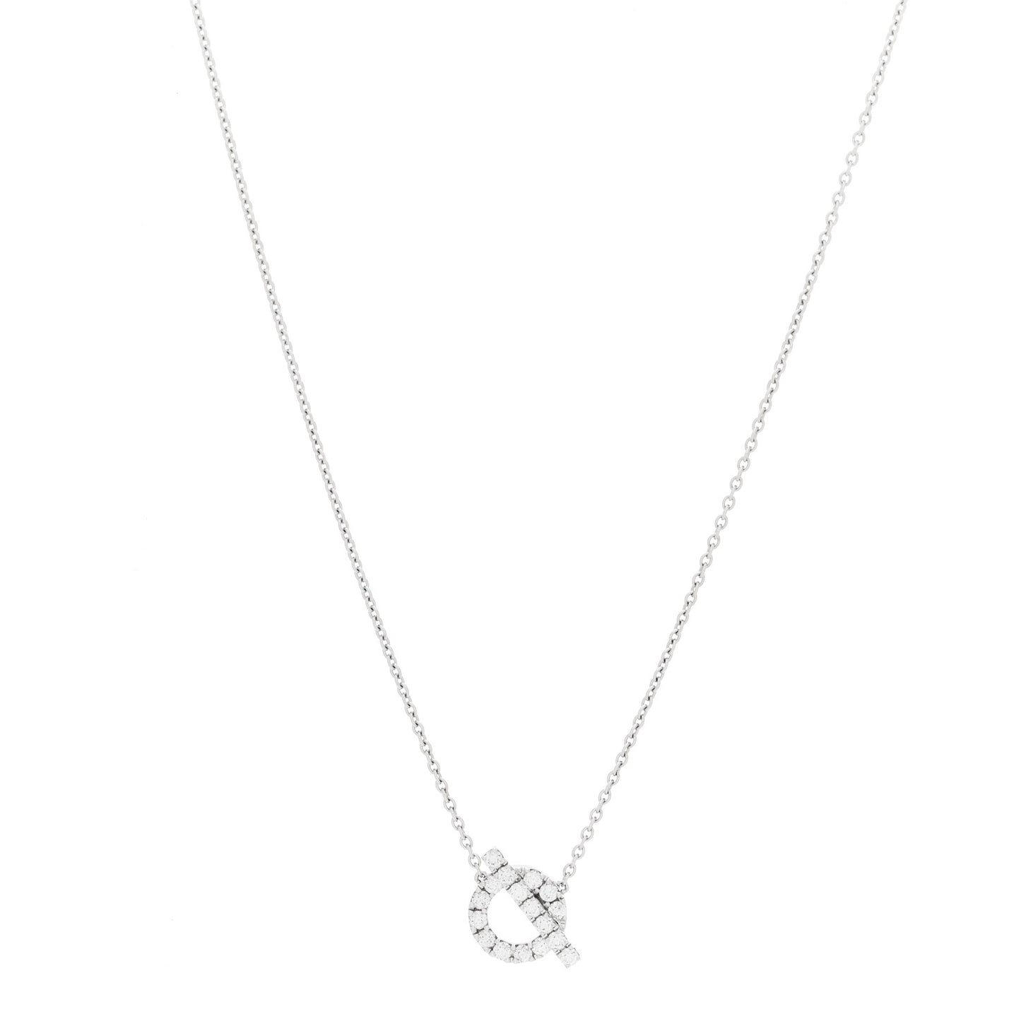 18K White Gold Diamond Finesse Pendant Necklace