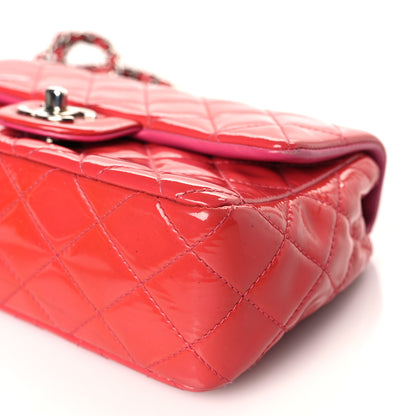 Chanel Patent Calfskin Quilted Mini Rectangular Flap Pink 9 of 10