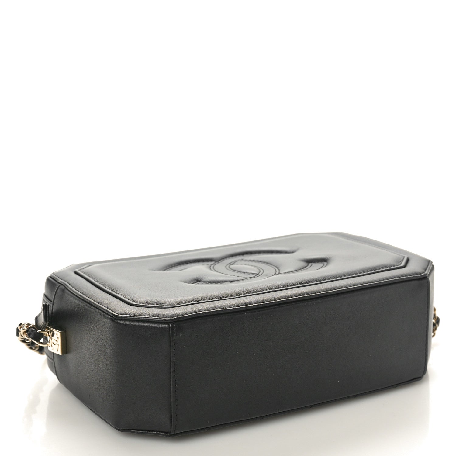 Chanel Lambskin CC Small Octagon Camera Case Black 4 of 10