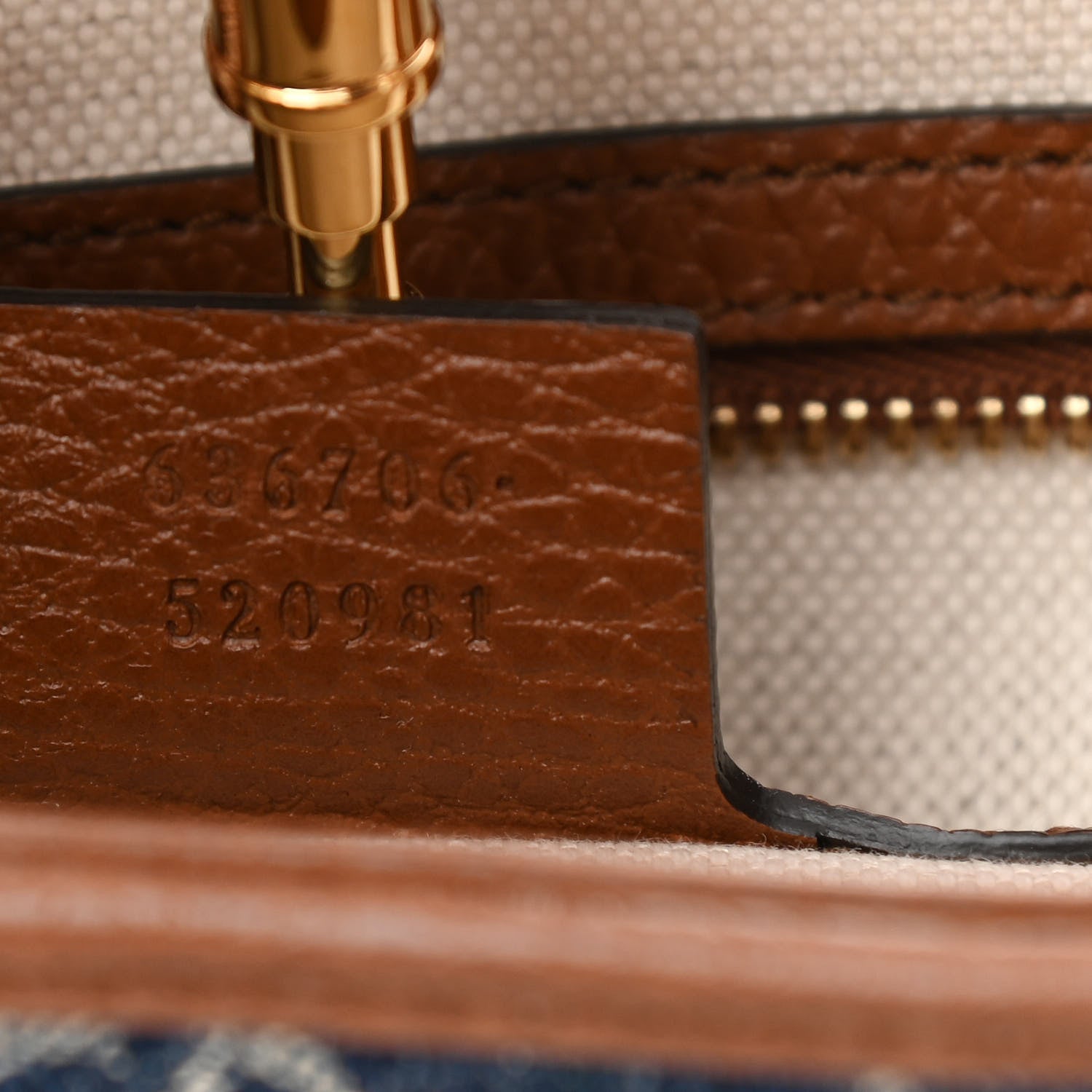 Gucci New Denim GG Monogram Calfskin Small Jackie 1961 Hobo Blue Tea Cuir 7 of 10