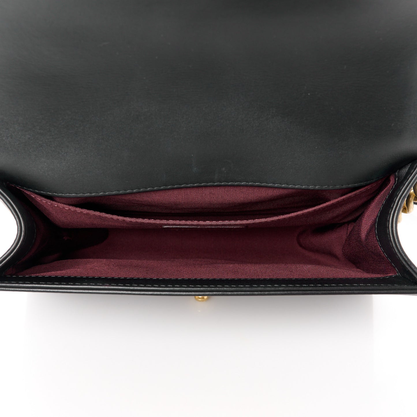 Caviar Suede Calfskin Chevron Medium Boy Flap Black