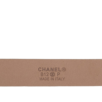 Chanel Metallic CC Logo Skinny Belt 90 36 Silver 5 of 7